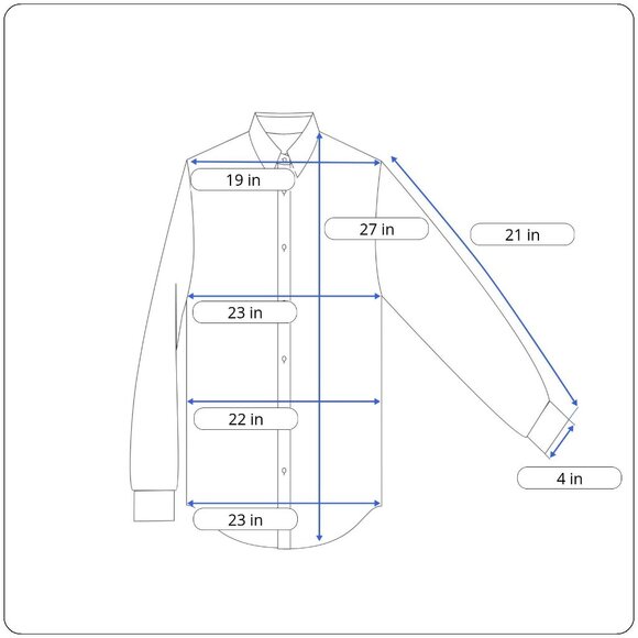 Manhattan Men's Blue and White Striped Long Sleeve Button Down Shirt Sz 32-33 - Picture 9 of 9